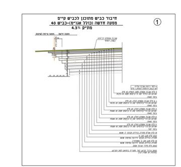 חיבור כביש מתוכנן לכביש קיים מסעה חדשה (ללא אגרוס)-כביש 40 מת"ק 4.3%