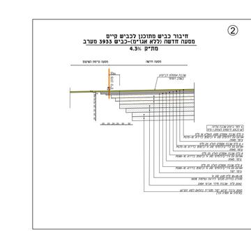 חיבור כביש מתוכנן לכביש קיים מסעה חדשה (ללא אגרוס)-כביש 3953 מערב מת"ק 4.3%