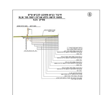 חיבור כביש מתוכנן לכביש קיים מסעה חדשה (ללא אגרוס) רמפה מס' 19, 18 מת"ק 4.3%